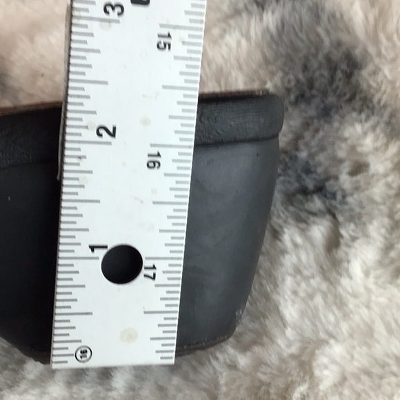 CROCS Brown Leather Clogs Mules with Buckle Sz 8 - Picture 11 of 11